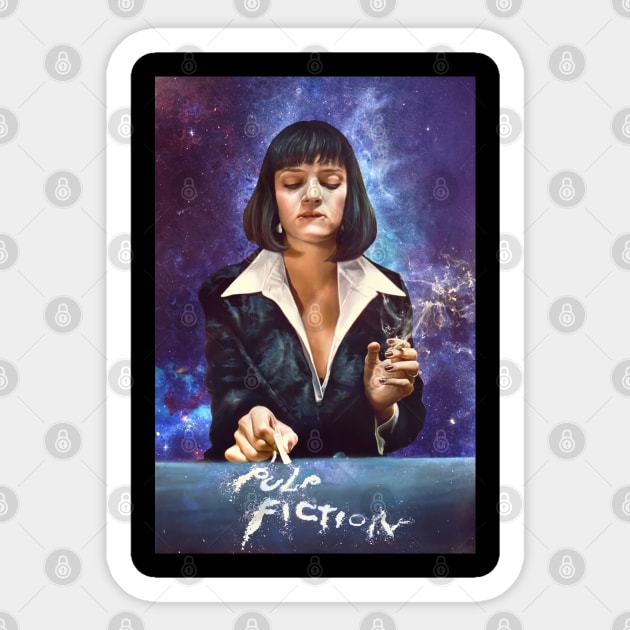 Mia Wallace Pulp Fiction Sticker by asmokian